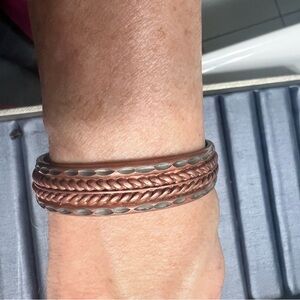 Vintage Copper open bangle bracelet